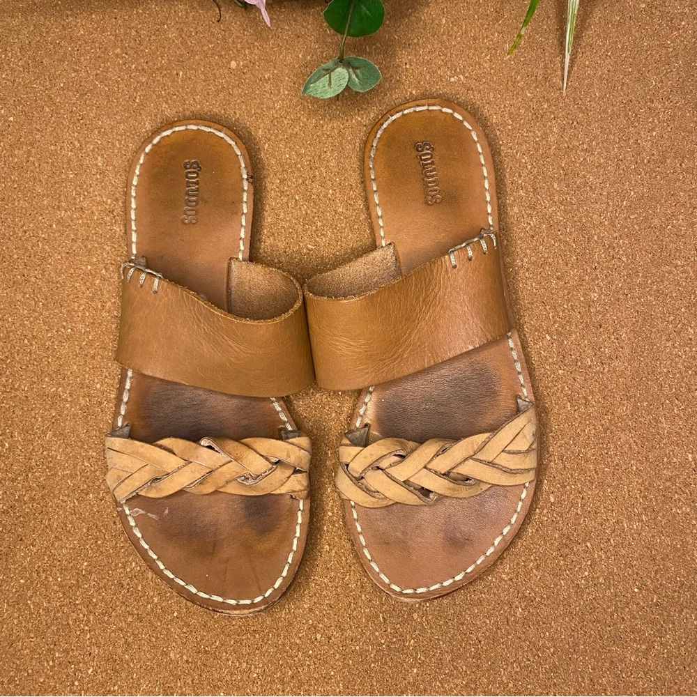 SOLUDOS Braided Slide Sandals Size 6